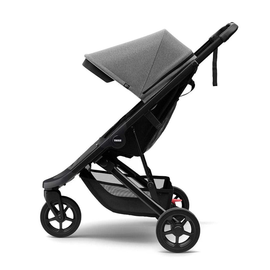 Strollers mapTHULE | Spring City Stroller - Grey Melange On Black + Free Changing Bag - Grey Melange