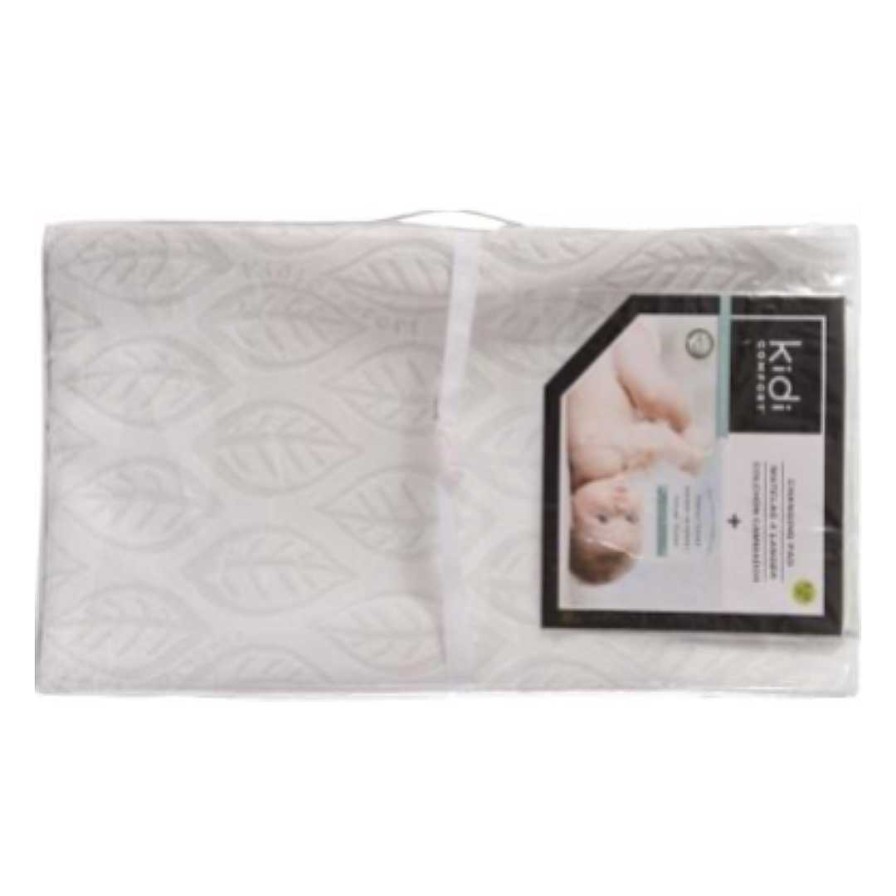 Nursery dsvDREAM ON ME | 2 Pcs Changing Pad White Vinyl + Green Leaf Cover