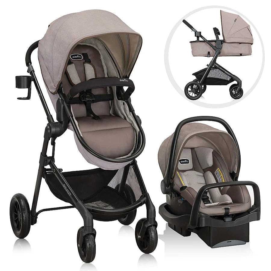 Strollers obGOODBABY CANADA | Pivot Modular Travel System With Litemax Infant Car Seat - Desert Tan