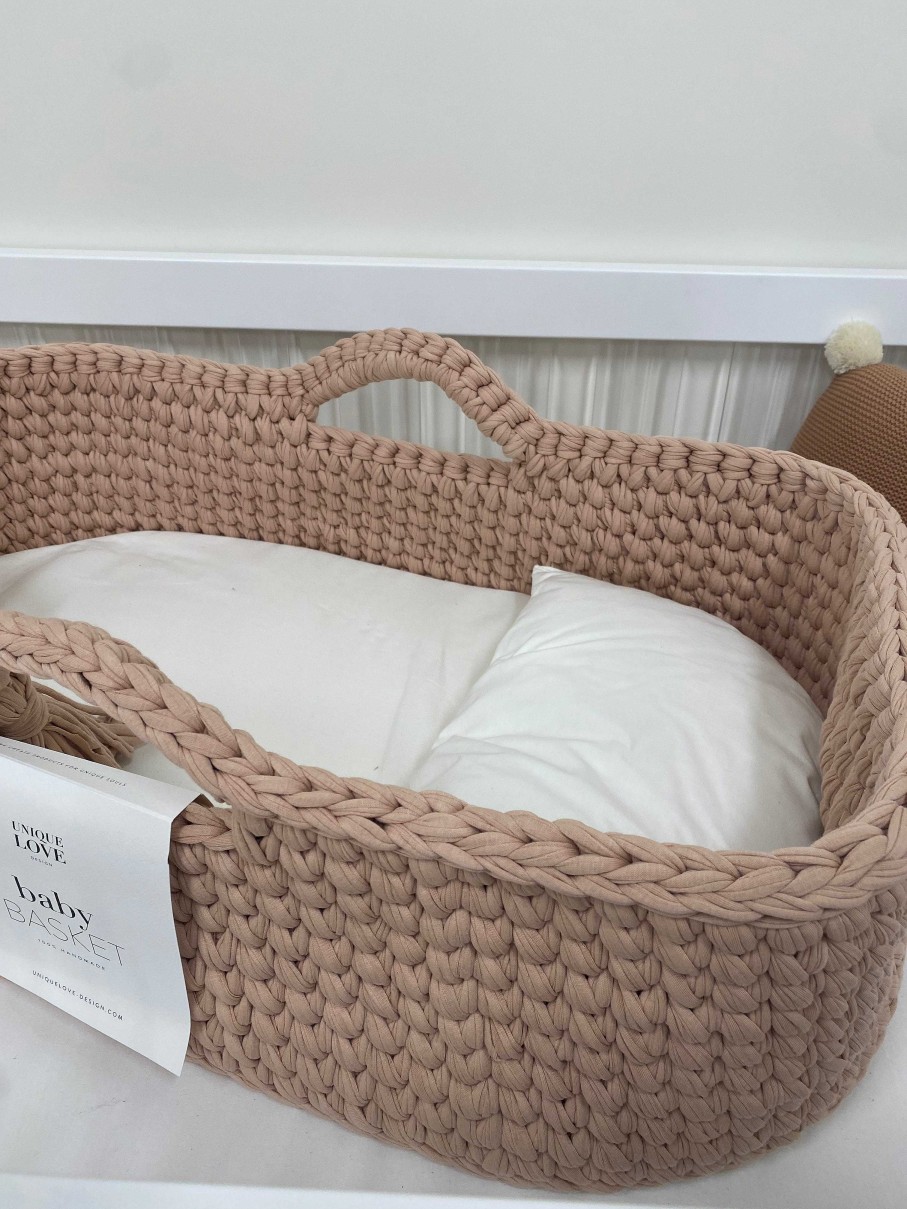 Nursery opUNIQUE | Baby Basket In Light Mocha (Refer To Listing Colour Images/No Stand)