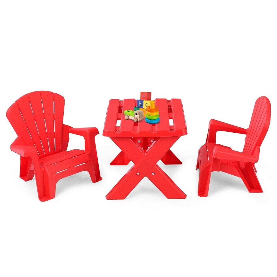 Gear dsvCOSTWAY | 3-Piece Plastic Children'S Play Table Chair Set