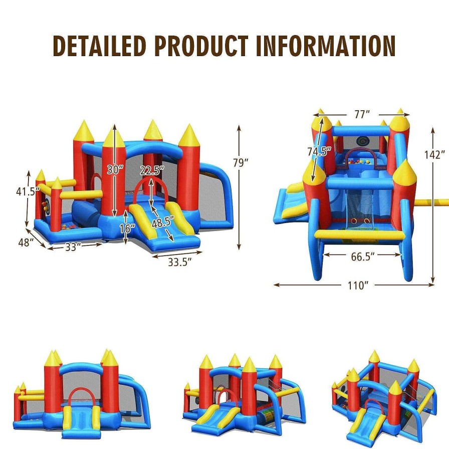 Gear dsvCOSTWAY | Inflatable Castle Bounce House With 740W Blower