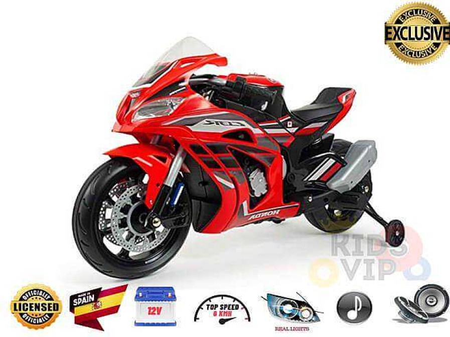 Gear cdsvKidsVIP | Injusa Honda Cbr Sport Edition 12V Motorcycle W/ Removable, Rear Stabilizing Wheels - Red