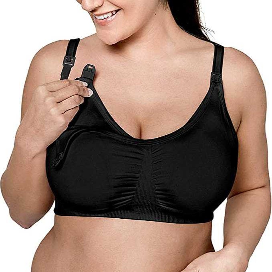 Nursery rtREBELSTORK | 3 In 1 Nursing And Pumping Bra - Black (Small)