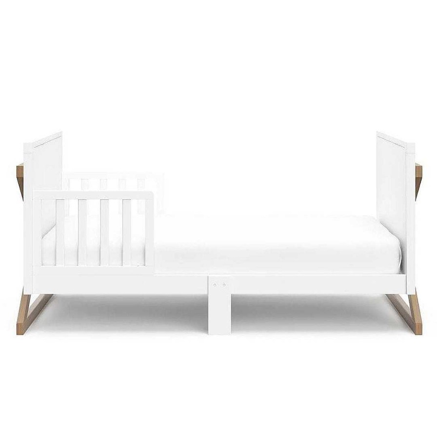 Nursery lqINDIGO | Equinox Toddler Bed - White/Vintage Driftwood