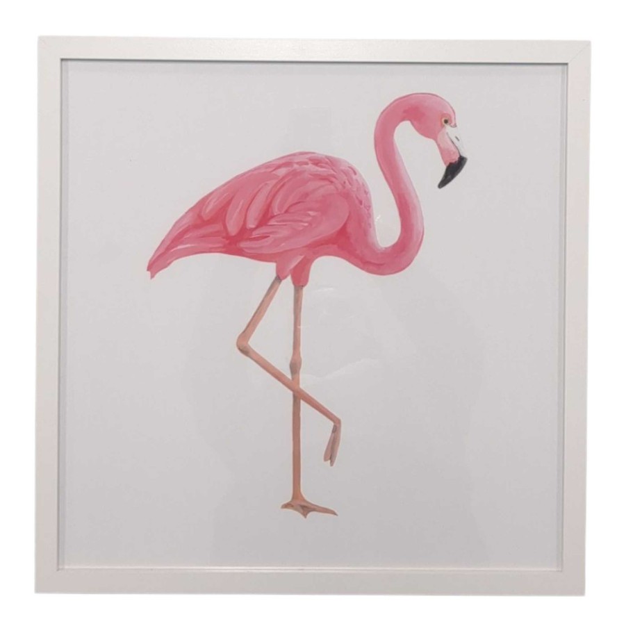 Nursery rsE.ZHU | Animal Friends Framed Print - Flamingo