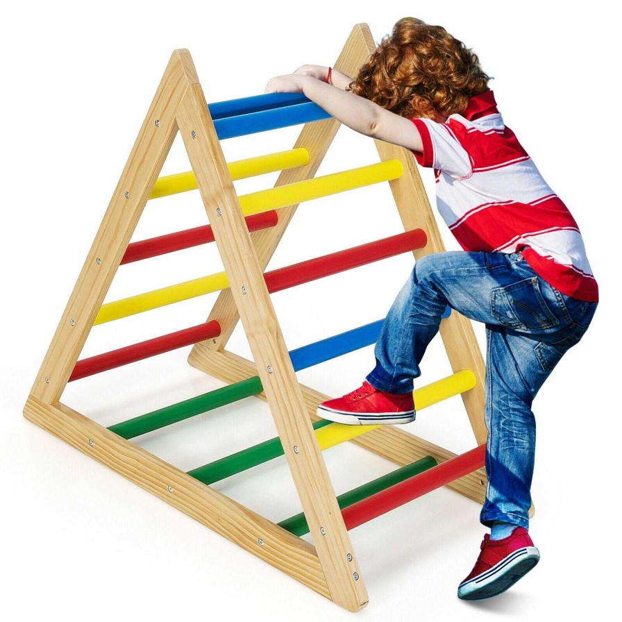 Gear dsvCOSTWAY | Climbing Triangle Ladder With 3 Levels For Kids-Multicolor