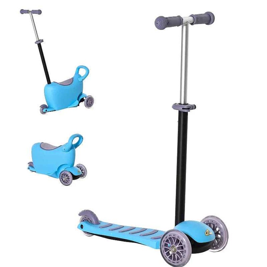 Gear dsvAOSOM | Qaba 3-In-1 Kids Scooter Sliding Walker Push Car