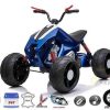 Gear cdsvKidsVIP | Sport Utility Edition 24V Ride-On Atv For Kids With Rubber Wheels & Leather Seat - Blue