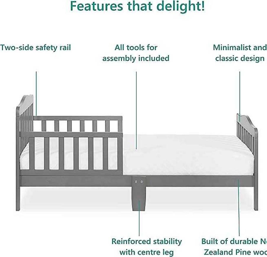 Nursery dsvDREAM ON ME | Classic Toddler Bed - Steel Grey