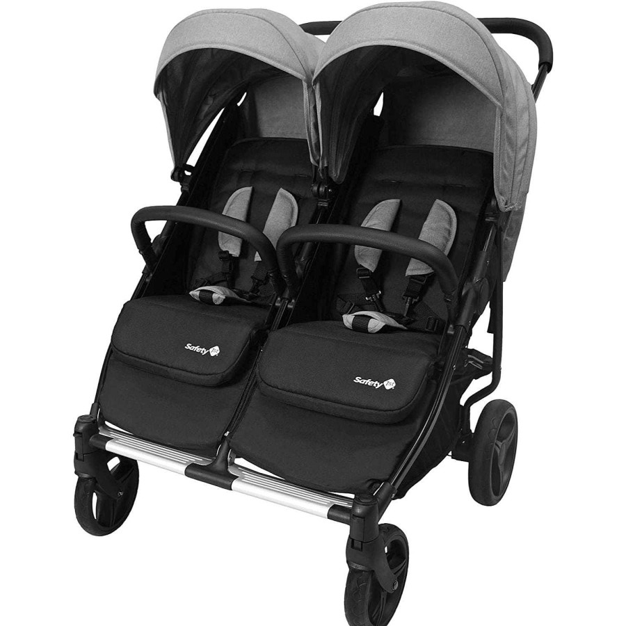 Strollers lqINDIGO | Double Double Duo Stroller - Flint Grey