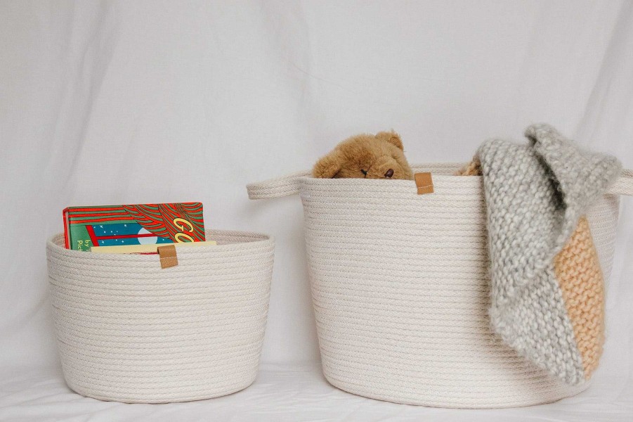 Nursery dsvWOVENHANDMADE | Woven Handmade Basket Bundle - 1 Medium 1 Large