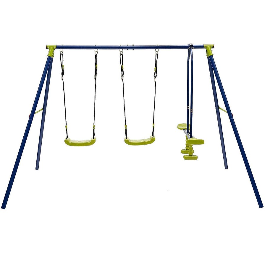 Gear dsvCOSTWAY | 440 Pounds Kids Swing Set With Two Swings And One Glider