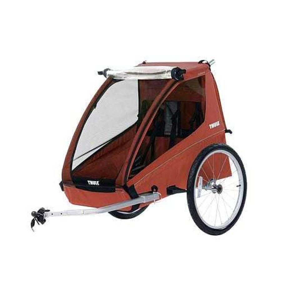 Strollers mapTHULE | Cadence 2-Seat Bike Trailer - Red + Free Rain Cover ($89 Value!)