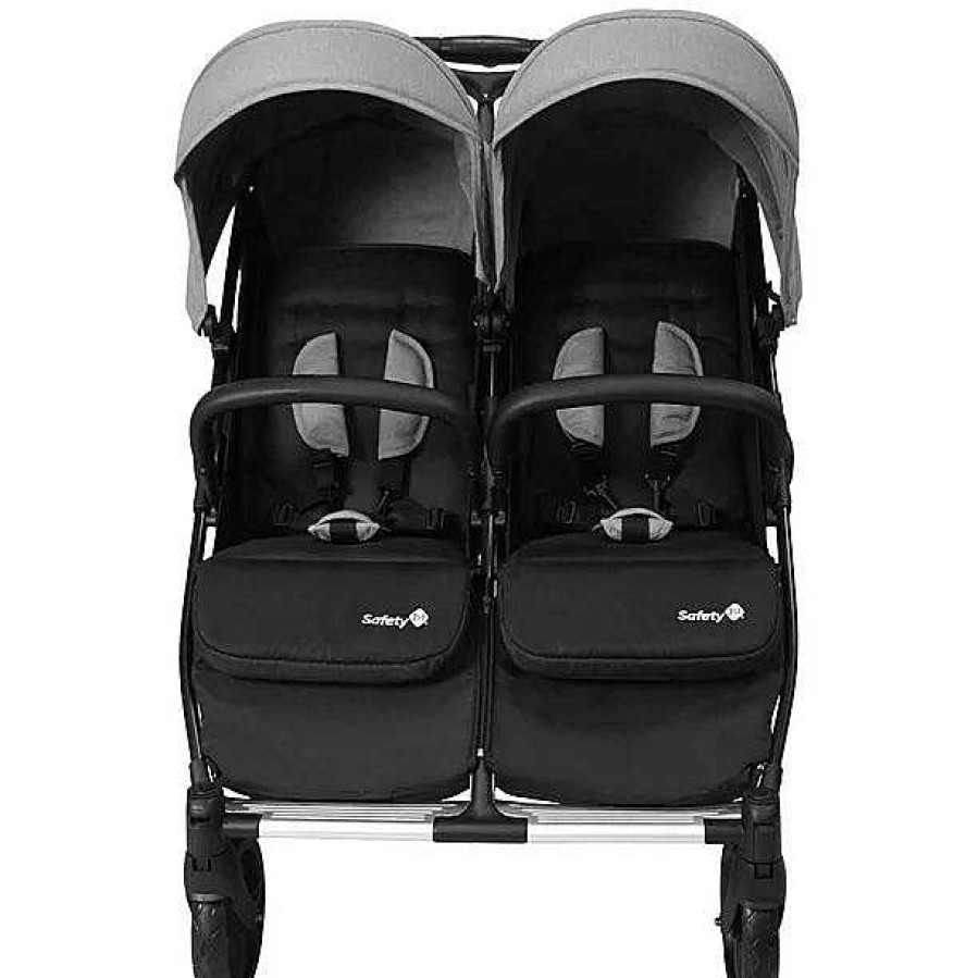 Strollers lqINDIGO | Double Double Duo Stroller - Flint Grey