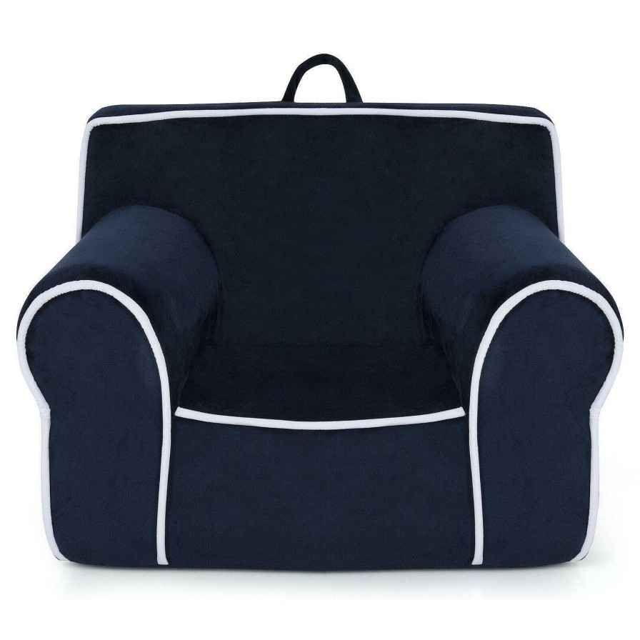 Gear dsvCOSTWAY | Kids Velvet Sofa Chair - Navy Blue