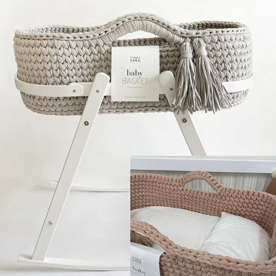 Nursery opUNIQUE | Baby Basket In Light Mocha (Refer To Listing Colour Images/No Stand)