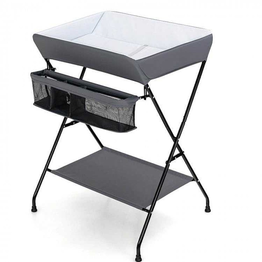 Nursery dsvCOSTWAY | Baby Storage Foldable Diaper Changing Table - Gray