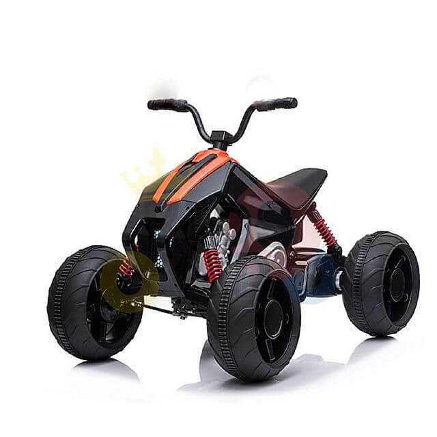 Gear cdsvKidsVIP | Sport Utility Edition 24V Ride-On Atv For Kids With Rubber Wheels & Leather Seat - Black