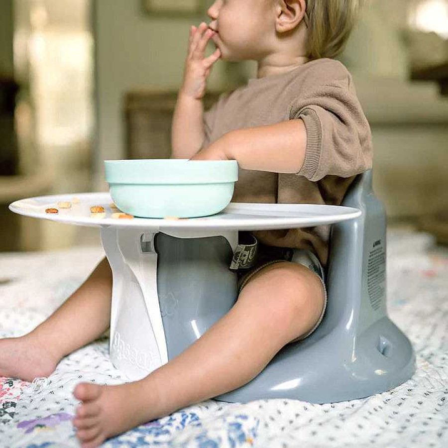 Gear opUPSEAT | Ergonomic Baby Floor And Booster Seat With Tray- Grey