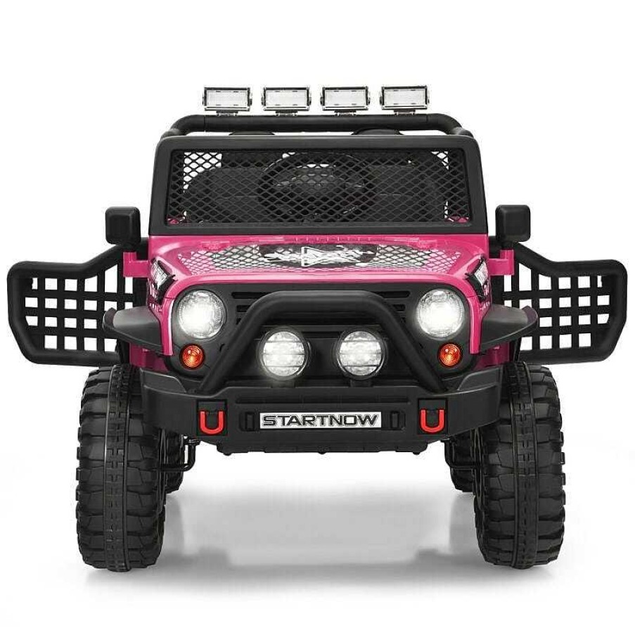 Gear dsvCOSTWAY | 12V Kids Remote Control Electric Ride On Truck Car With Lights And Music - Pink