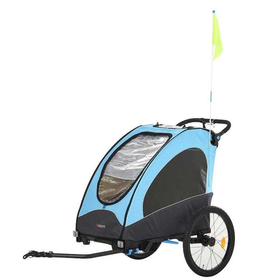 Strollers dsvAOSOM | 3-In-1 Bike Trailer - Blue