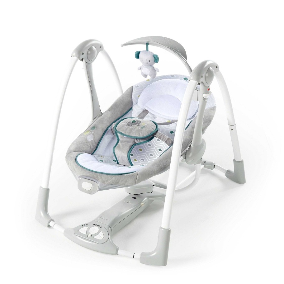 Gear lqINDIGO | Swings Multi - Gray & White Nash Convertme Swing-2-Seat