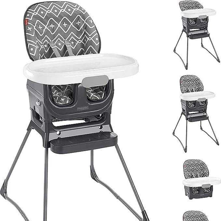 Gear lqINDIGO | Deluxe High Chair With Tray - Grey/White