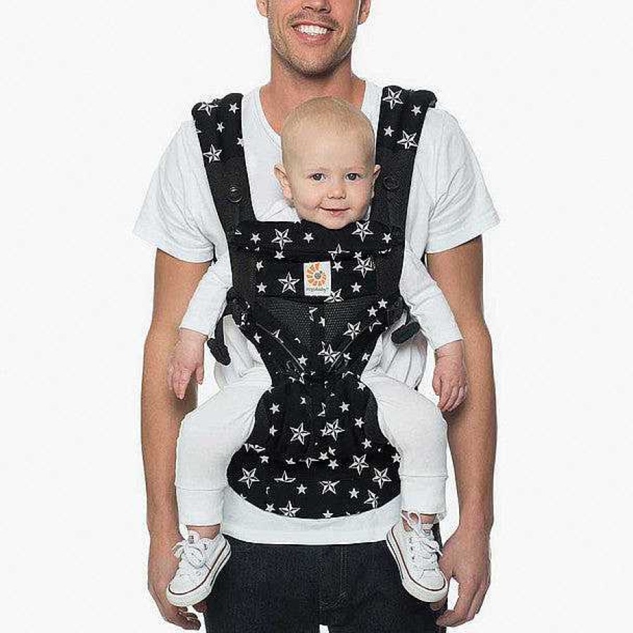 Gear obERGOBABY | Omni 360 Cool Air Mesh Baby Carrier - Black Stars