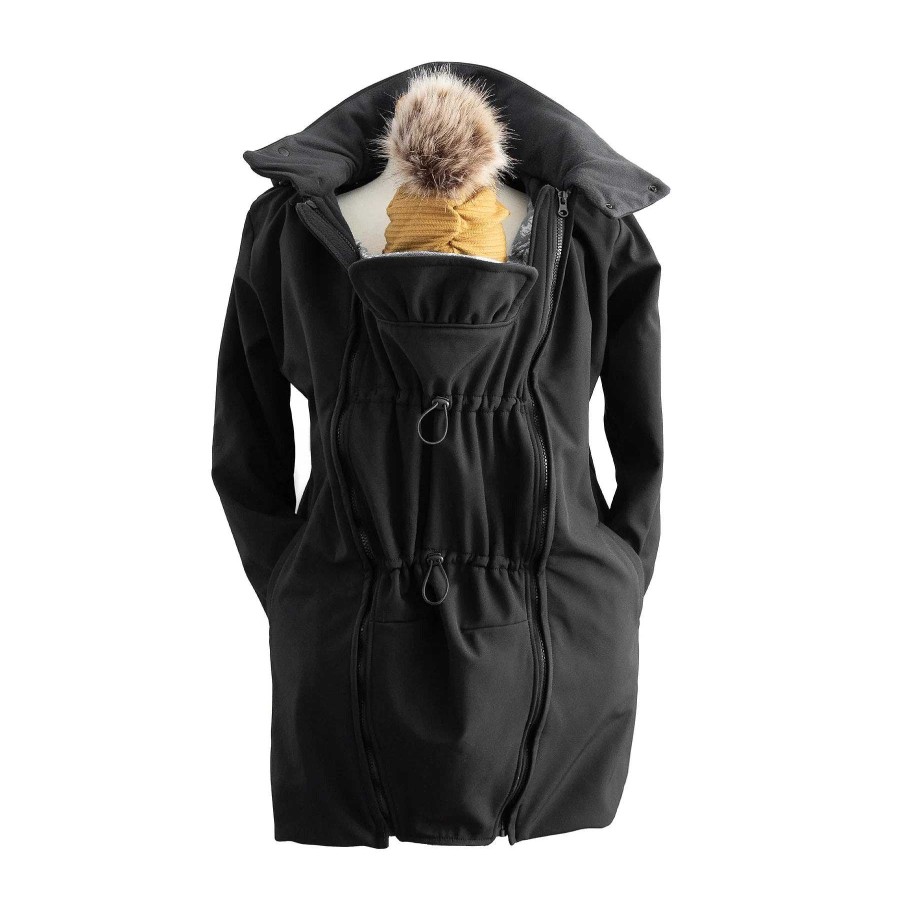 Gear dsvGUSTINEBABYCARRIER | 3-In-1 Winter, Fall & Spring Coat With Extension - Black - Xs/S