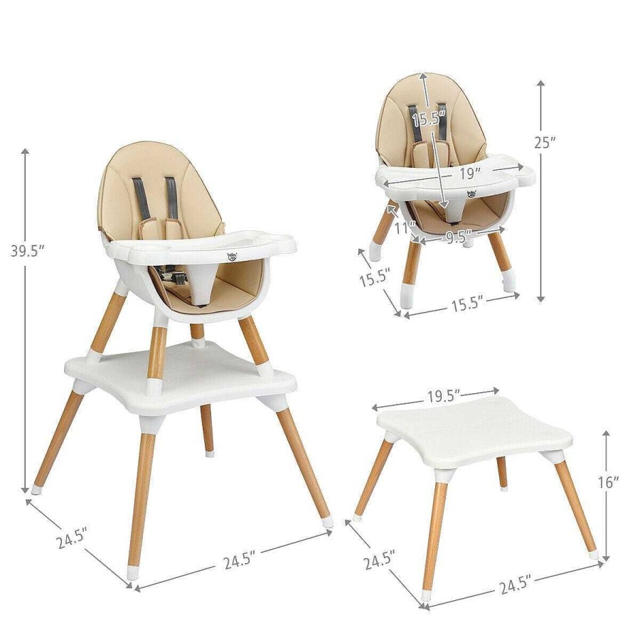 Gear dsvCOSTWAY | Babyjoy 5-In-1 High Chair - Beige