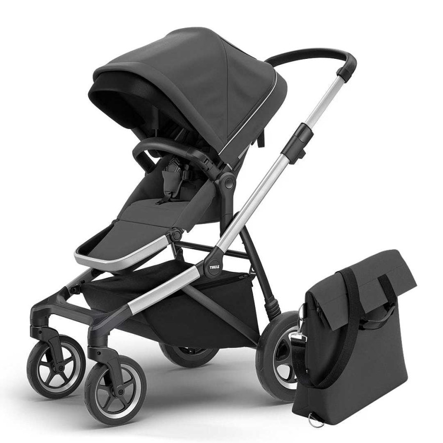 Strollers mapTHULE | Sleek City Stroller - Shadow Grey + Free Changing Bag - Shadow Grey