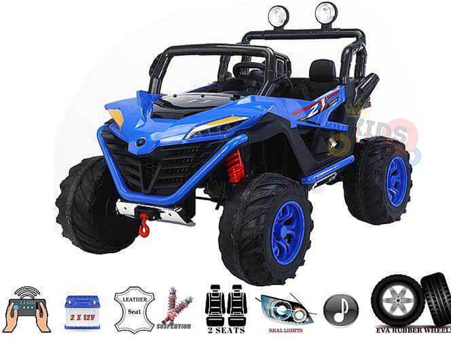 Gear cdsvKidsVIP | Sport Mx Edition 4X4 2X12V 2-Seater Ride-On Buggy / Utv - Blue