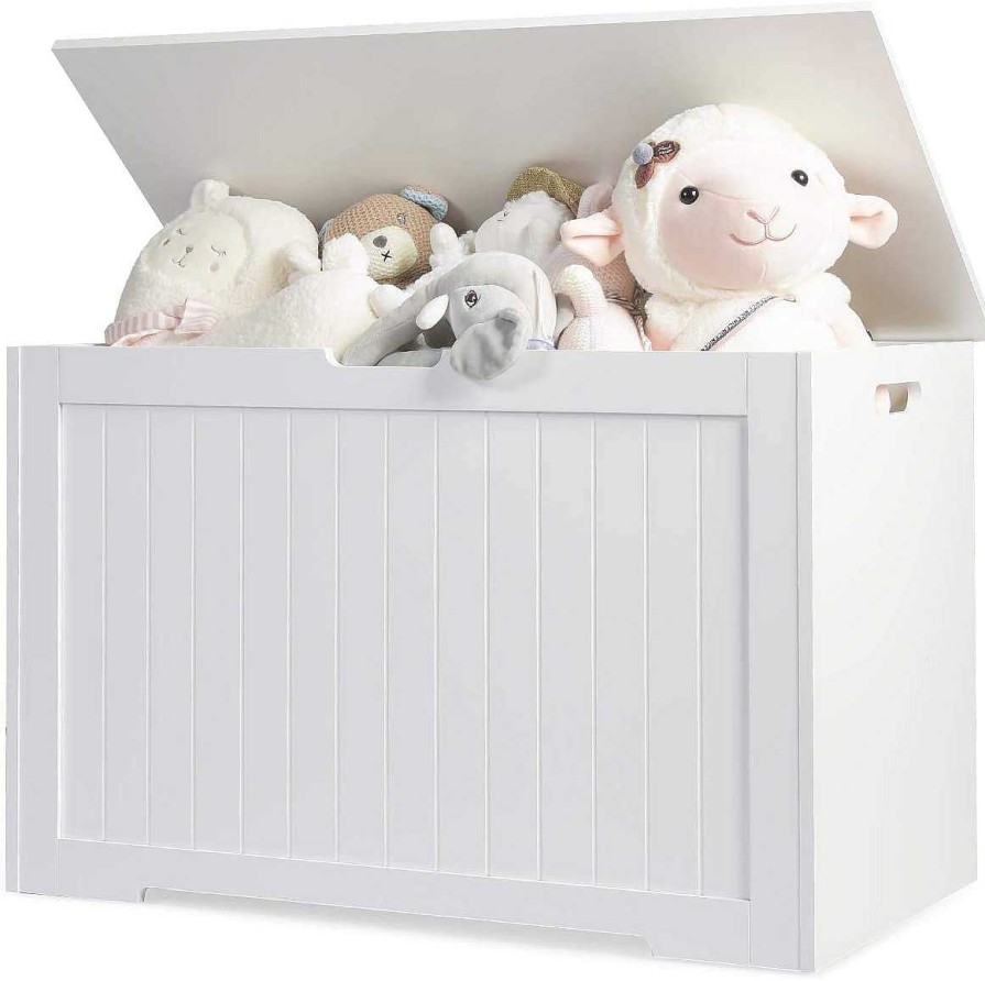 Gear dsvCOSTWAY | Wooden Toy Chest - White