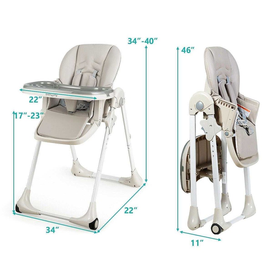 Gear dsvCOSTWAY | Convertible High Chair With Wheels - Gray