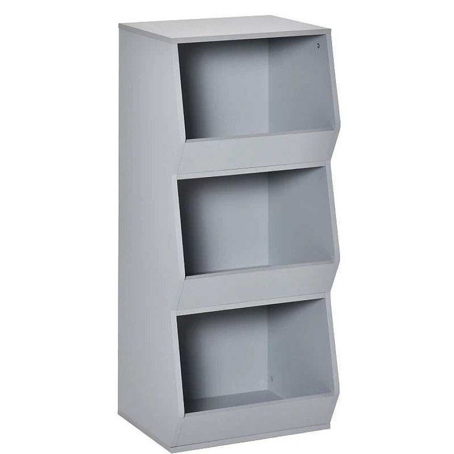 Nursery dsvAOSOM | 3 Shelf Storage Cabinet - Grey