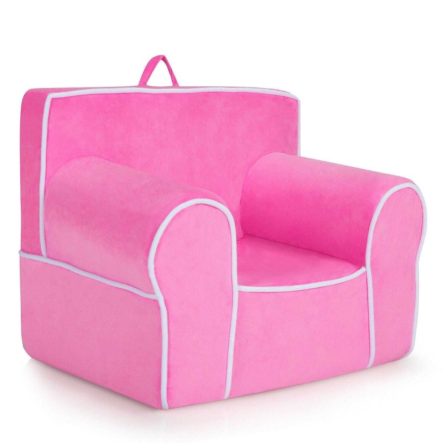 Gear dsvCOSTWAY | Kids Velvet Sofa Chair - Pink