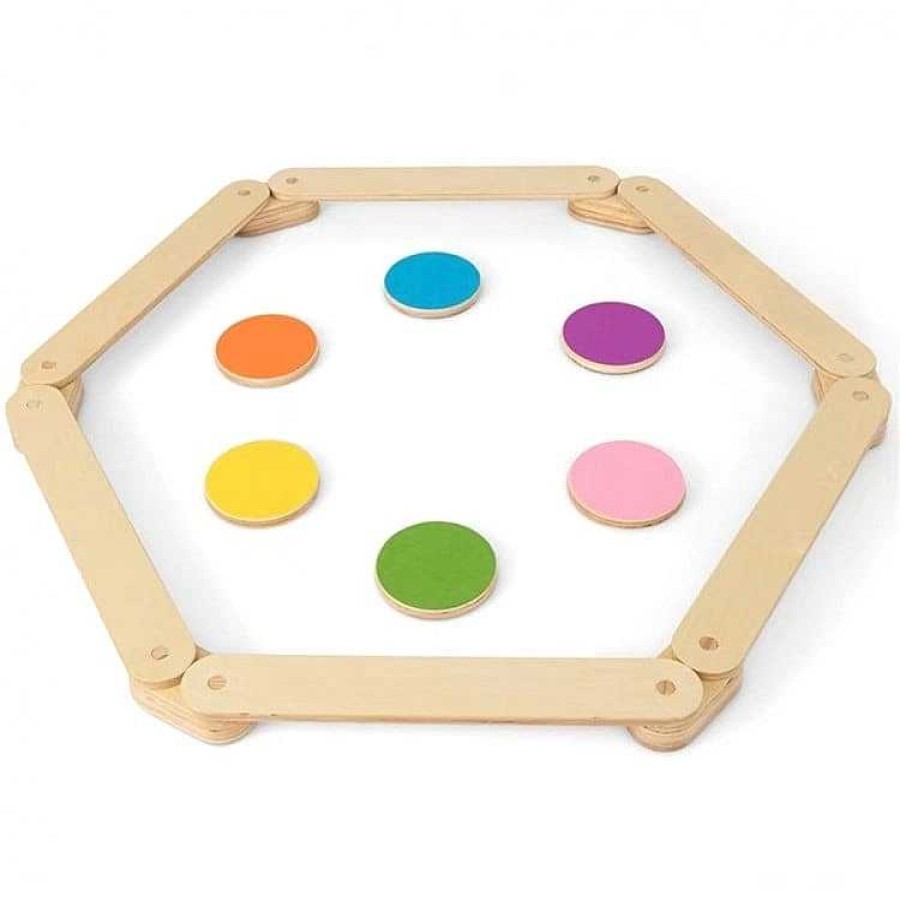 Gear dsvCOSTWAY | 12-Piece Kids Wooden Balance Beam With Colorful Stepping Stones