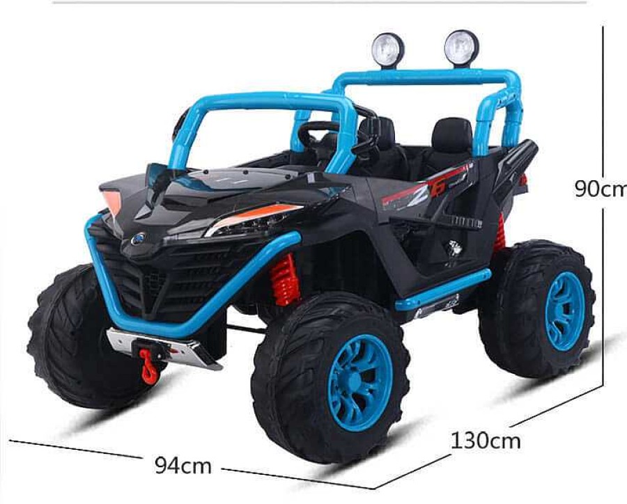 Gear cdsvKidsVIP | Sport Mx Edition 4X4 2X12V 2-Seater Ride-On Buggy/ Utv - Light Blue/Grey