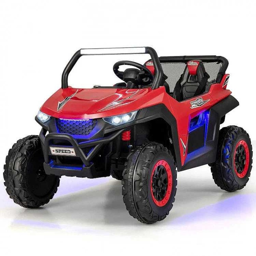 Gear dsvCOSTWAY | 12V 2-Seater Kids Ride On Utv With Slow Start Function And Music Player - Red