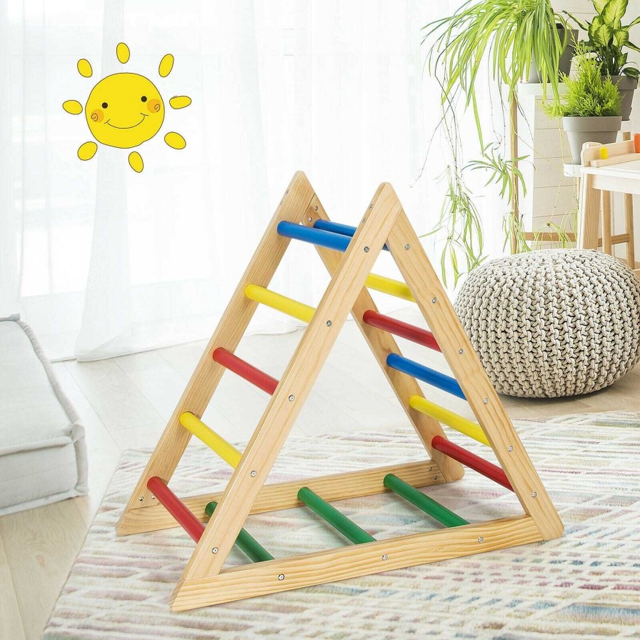 Gear dsvCOSTWAY | Climbing Triangle Ladder With 3 Levels For Kids-Multicolor