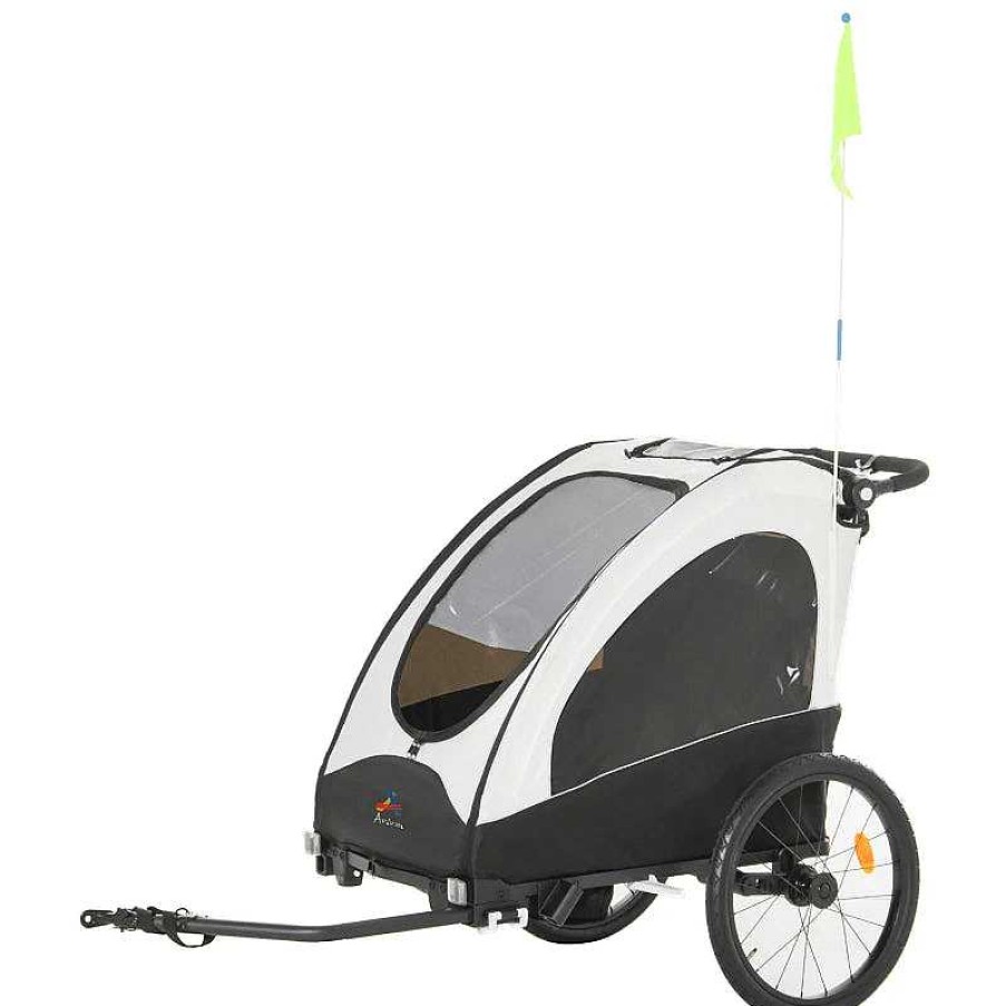 Strollers dsvAOSOM | 3-In-1 Bike Trailer - White