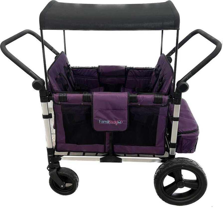 Strollers cdsvFAMILEASY | Living Luxury 4-Seat Stroller Wagon Newborn Bundle