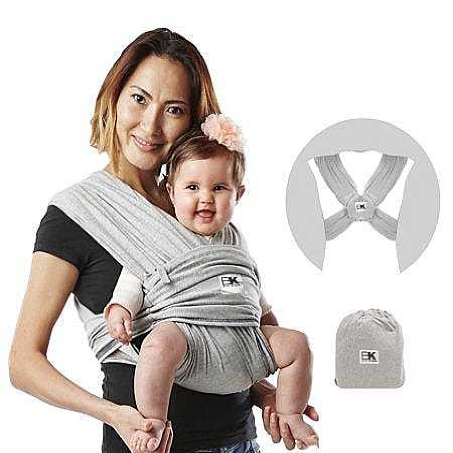 Gear lqINDIGO | Pre-Wrapped Ready To Wear Baby Carrier Original - Heather Grey, Xs