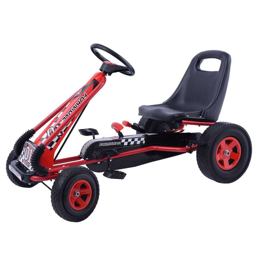 Gear dsvCOSTWAY | 4 Wheels Kids Ride On Pedal Powered Bike Go Kart Racer Car - Red