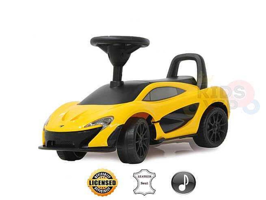 Gear cdsvKidsVIP | Mclaren P1 Push Car For Toddlers With Leather Seat & Music - Yellow