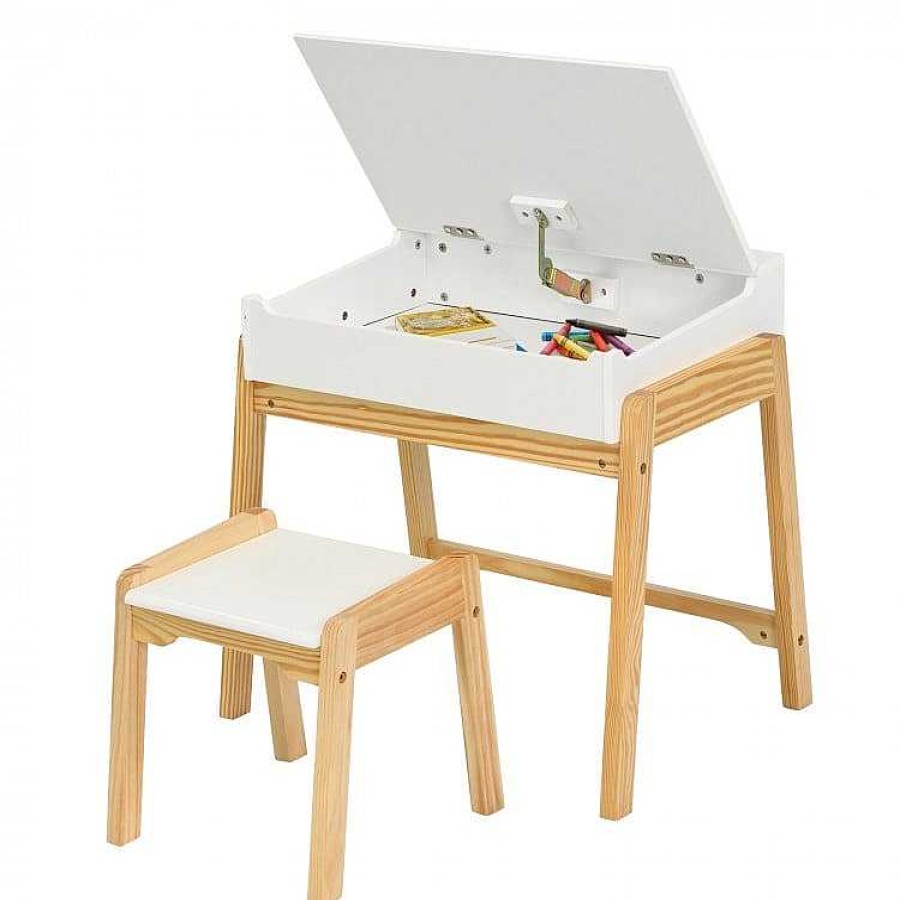 Gear dsvCOSTWAY | Kids Activity Table And Chair Set With Storage Space - White