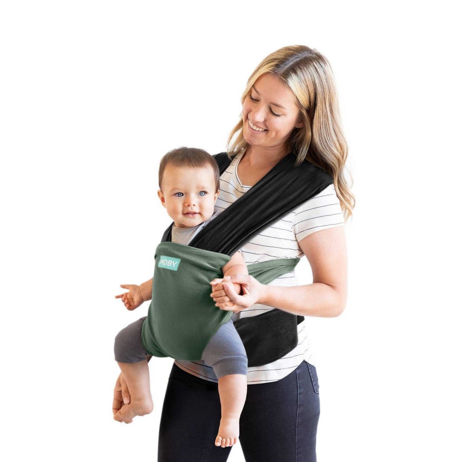 Gear lqINDIGO | Moby Easy-Wrap Baby Carrier - Olive/Onyx