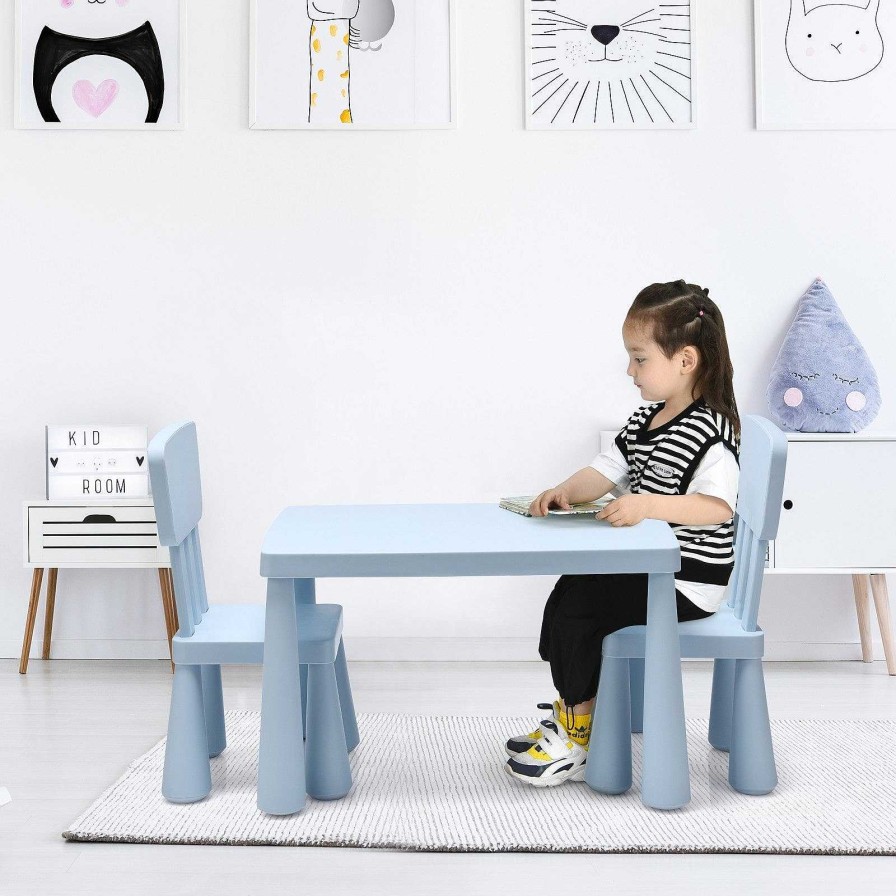 Gear dsvCOSTWAY | 3 Pieces Multi Activity Kids Play Table And Chair Set - Blue