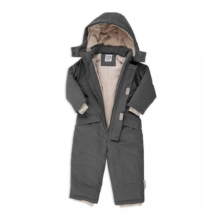 Strollers opPIERRE BELVEDERE | Snowsuit Grand (2T-3T) - Benji - Smokey Grey